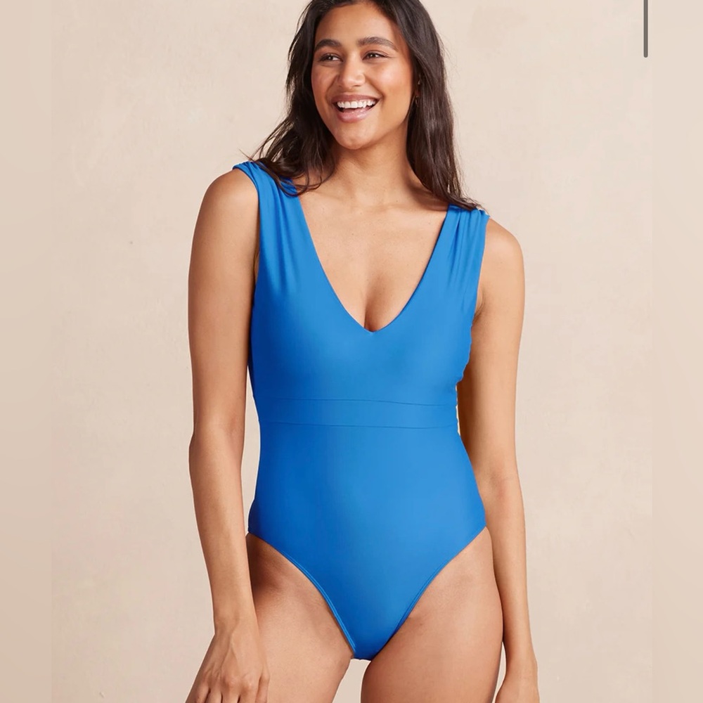 Summersalt The Ruched Backflip swimsuit, size 10, royal blue